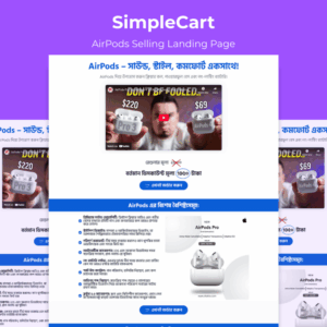 SimpleCart – AirPods Selling Landing Page